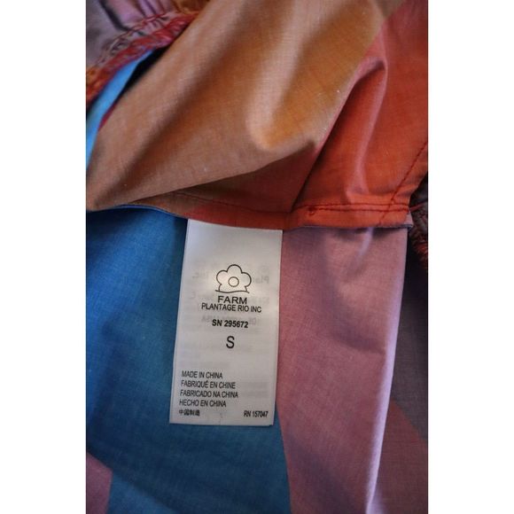 Farm Rio 295672 Women's Sz Small Multicolor Amanda Stripes Mini Dress - Picture 9 of 16